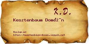 Kesztenbaum Domán névjegykártya